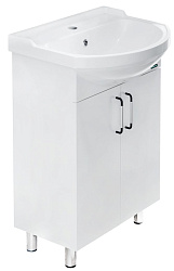 РОНДО 56 Тумба напольная 520х820х298, бел (подходит умывальник мебельный Рондо 56)