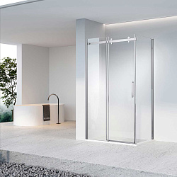 Душевой уголок Комо-Н (Como-N) VSR-4CN9016CL, 1600*900, хром, стекло прозрачное