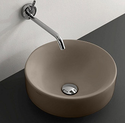 Kerasan Cento Раковина чаша d45x18h см, без перелива, цвет: Nocciola matt