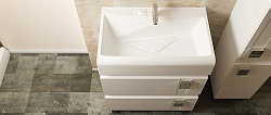 Тумба с раковиной Мебель для ванной Velvex Lambo 70 белая