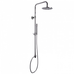 Carlo Frattini Wellness Душевая стойка с переключателем, верхним душем Ø 300 мм. из латуни, ручным душем и шлангом 1500 мм., цвет: хром
