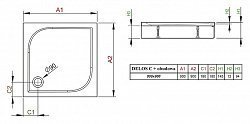 Поддон для душа Radaway Delos C900 с панелью