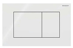 Смывная клавиша Geberit Sigma40 для двойного смыва, квадратная: Стекло/Белый 115.629.SI.1