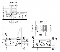 Унитаз подвесной Duravit Starck 3 2226590000