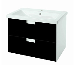 Пегас-80 тумба подвесная с 2 ящ. черный