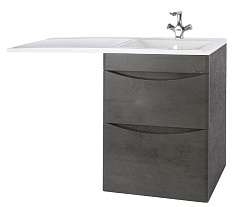 Олиссия-120 тумба с 2 ящ. серая