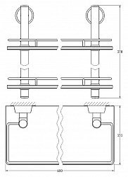 Полка FBS Vizovice VIZ 065 2-х ярусная 60 см