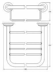 Полка FBS Standard STA 040 для полотенец 40 см