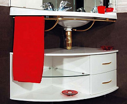Мебель для ванной De Aqua Трио R фурнитура золото
