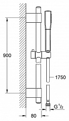 Душевой гарнитур Grohe Grandera 26038000