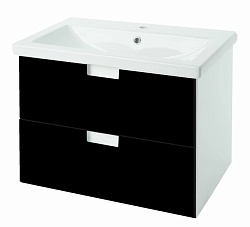 Пегас-70 тумба подвесная с 2 ящ. черный