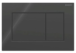 Смывная клавиша Geberit Sigma01 для двойного смыва, квадратная: Пластик/Чёрный 115.660.DW.1
