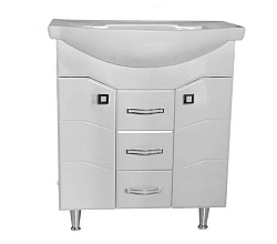 Джулия-75 тумба с 2 ящ. белая (ЭЛЕГАНС)