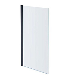 AQ DEL SBA 08015GM Шторка на ванну, одноэлементная, поворотная 800X1500 профиль оружейная сталь, стекло прозрачное