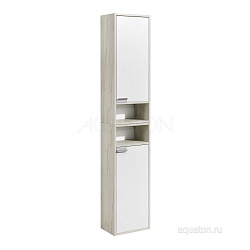 Шкаф - колонна Aquaton Флай 1-створчатый белый, дуб крафт правый 1A237903FAX1R