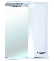 Классик-55 зеркало-шкаф белое прав. (свет.)