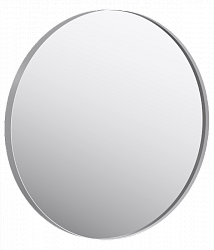Зеркало в металлической раме, цвет белый, диаметр 80 см
