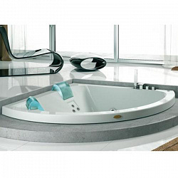 Jacuzzi Aquasoul Corner 155 R+C Ванна, 155x155x57см, гидромассажная, встроенная, без смесителя, цвет: белый-хром