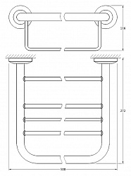 Полка FBS Standard STA 041 для полотенец 50 см
