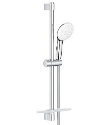 Tempesta 110 Душевой гарнитур, 3 режима струи, душевая штанга 600 мм, шланг 1750 мм, полочка, 13,5 л/мин, хром 27927003