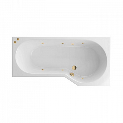 Ванна EXCELLENT Be Spot 160x80 (правая) "SOFT" (золото)