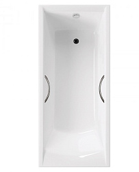 Чугунная ванна Delice Prestige 175х75х45 см с отверстиями под ручки