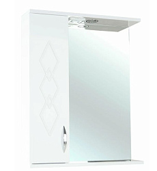 Элеганс-60 зеркало-шкаф белое лев.(свет.)