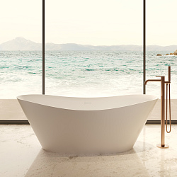 Ванна Солид Серфейс (Solid Surface) Vincea VBT-4S08MW, 1700*780*620, белый матовый, щелевой перелив