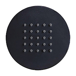 Bossini  Боковая лейка душа из латуни  TONDO-FLAT-WALL Ø 100 mm - самоочищающийся дождевой спрей - 1/2 M, цвет черный матовый2253