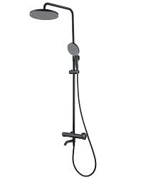 Душевая стойка Arrow AMG13SH848U2BC, с термостатом, черный матовый