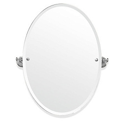 TW Harmony 021, вращающееся зеркало овальное 56*8*h66, цвет держателя: белый/хром1887