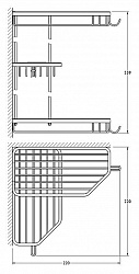 Полка FBS Ryna RYN 014 3-х ярусная с крючками