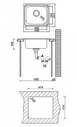 Мойка кухонная Oulin OL-203