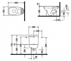 Унитаз-компакт Duravit D-Code 21110900002