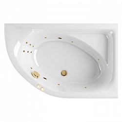 Акриловая ванна EXCELLENT Aquarella 150x100 см правая «LINE», золото
