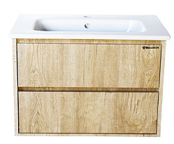 Лоренцо-80 тумба подвесная с 2 ящ.Дуб Светлый (ПВХ)