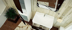 Тумба с раковиной Мебель для ванной Velvex Iva 65 подвесная венге