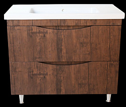 Санриса-100 тумба с 2 ящ. орех (ПВХ)