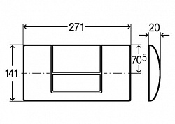 Кнопка смыва Viega Standard 449018 хром