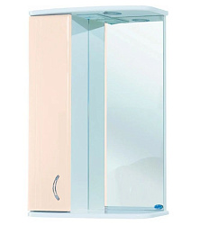 Астра-50 зеркало-шкаф бежевое лев.(свет.) Н