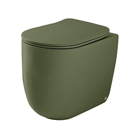Kerasan Nolita Унитаз приставной 55x35 см, безодобковый, смыв торнадо, цвет: Verde matt 531911