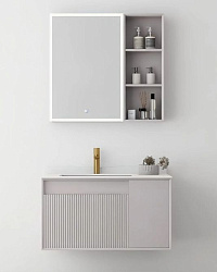 Столешница 100 Arrow из керамогранита 1000х580х220мм с вклеенной раковиной, белый