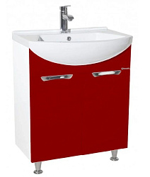 Альфа-55 тумба прямая красная