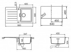 Мойка кухонная Schock Primus 45D (D-100) оникс