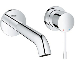 Essence+ Смеситель для раковины настенный, комплект верхней монтажной части для 23571000, на 2 отверстия, M-Size, с ограничителем температуры