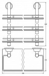 Полка FBS Vizovice VIZ 069 3-х ярусная 50 см