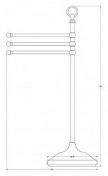 Полотенцедержатель 3SC Stilmar UN STI 031 хром