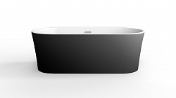 Акриловая ванна BelBagno BB409-1700-800-W/NM белая матовая внутри, черная матовая снаружи