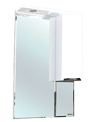 Альфа-55 зеркало-шкаф белый прав.(свет.)