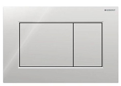Смывная клавиша Geberit Sigma01 для двойного смыва, квадратная: Пластик/Хром 115.660.21.1